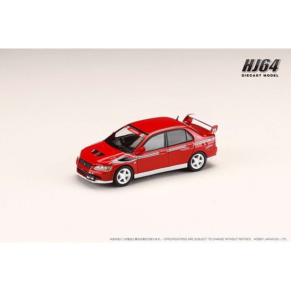 Hobby JAPÓN HJ642054BR 1/64 Mitsubishi Lancer GSR EVOLUTION 7 VERSIÓN ESTILO RALLY Palma Red Diecast