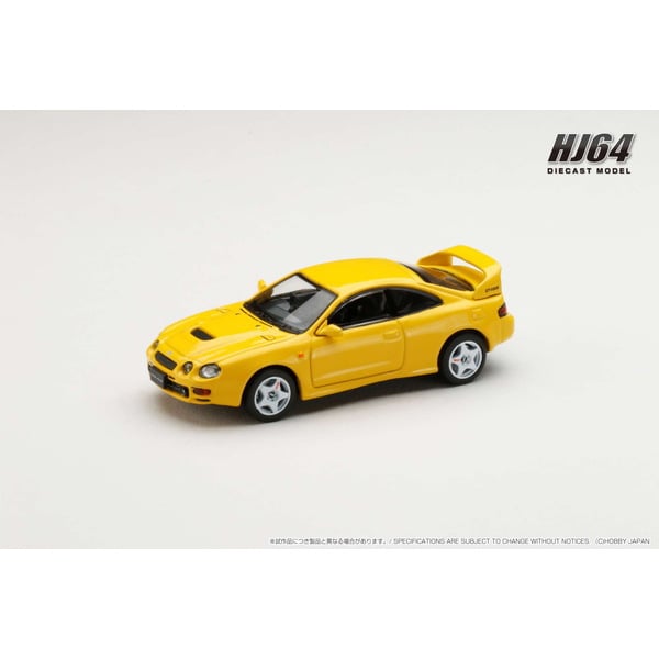 Pre-order Hobby JAPAN HJ642064AY 1/64 Toyota Celica GT-FOUR ST205 JDM STYLE Super Bright Yellow Diecast