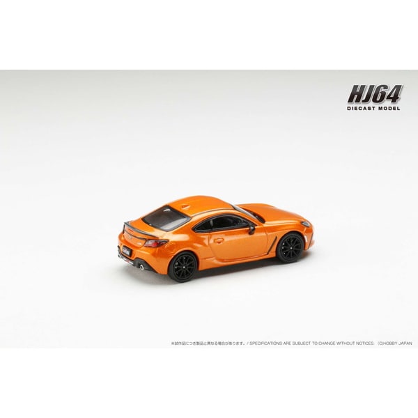 Laden Sie das Bild in Galerie -Viewer, Hobby JAPAN HJ643048P 1/64 Toyota GR86 RZ 10th Anniversary Limited Genuine Option Rear Spoiler Flame Orange Diecast
