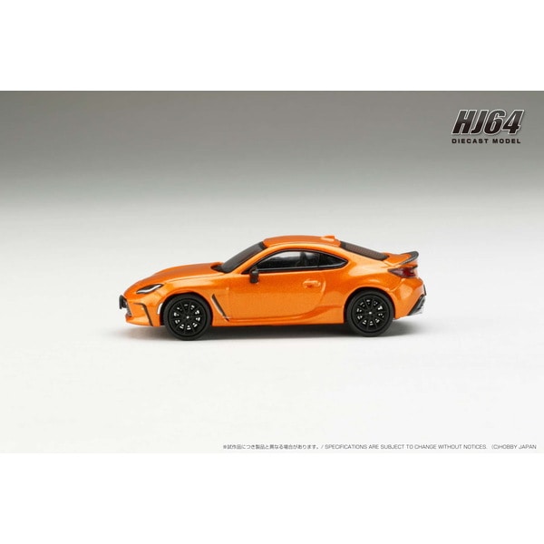 Load image into Gallery viewer, Hobby JAPAN HJ643048P 1/64 Toyota GR86 RZ 10th Anniversary Limited Genuine Option Rear Spoiler Flame Orange Diecast
