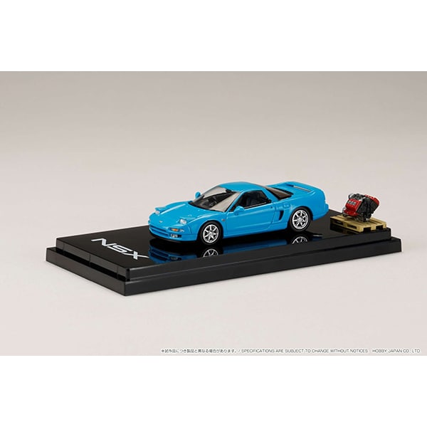 Hobby JAPAN HJ644006BBL 1/64 Honda NSX Coupe con pantalla de motor modelo Phoenix Blue Diecast