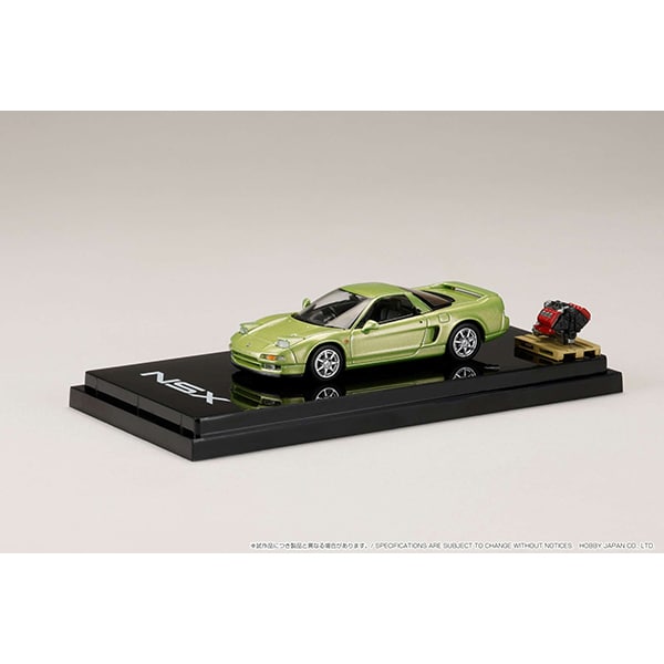 Hobby JAPAN HJ644006BGR 1/64 Honda NSX Coupe con pantalla de motor modelo verde lima metálico fundido a presión