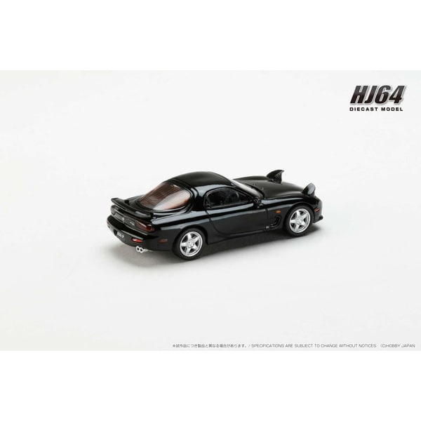 Cargue la imagen en el visor de la galería, Hobby Japón HJ644007ABK 1/64 Amfini RX-7 FD3S TYPE RS negro brillante fundido a presión
