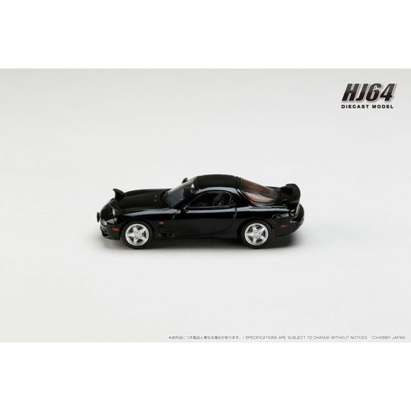 Laden Sie das Bild in Galerie -Viewer, Hobby JAPAN HJ644007ABK 1/64 Amfini RX-7 FD3S TYPE RS Brilliant Black Diecast
