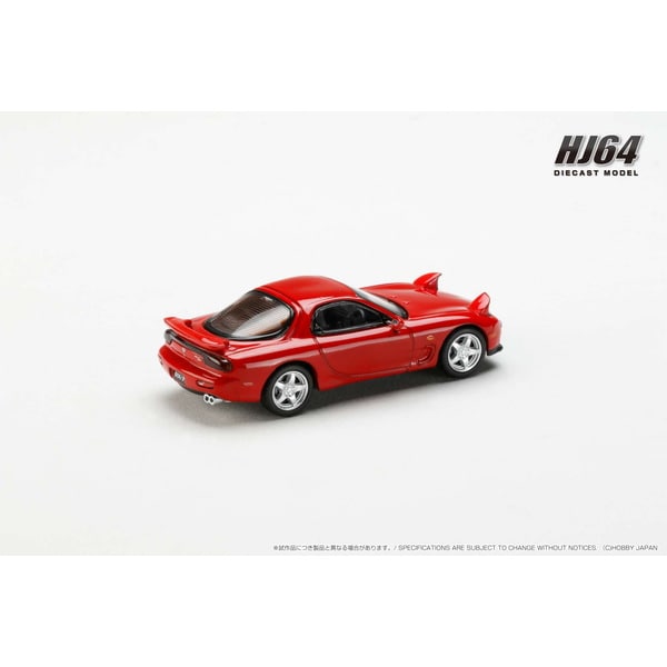 Carica immagine in Galleria Viewer, Hobby JAPAN HJ644007AR 1/64 Amfini RX-7 FD3S TYPE RS Vintage Red Diecast
