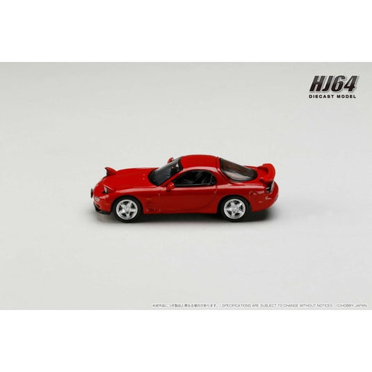 Hobby JAPÓN HJ644007AR 1/64 Amfini RX-7 FD3S TYPE RS Vintage rojo fundido a presión