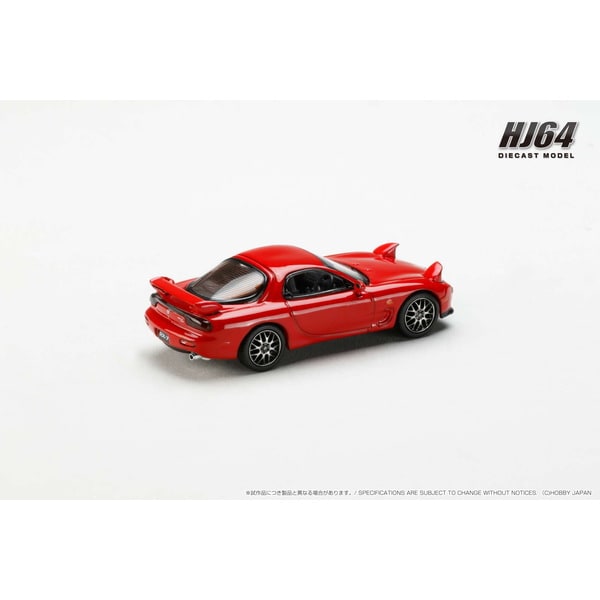 Chargez l&#39;image dans la visionneuse de la galerie, Hobby JAPON HJ644007CR 1/64 Amfini RX-7 FD3S TYPE RS Version personnalisée Vintage rouge moulé sous pression
