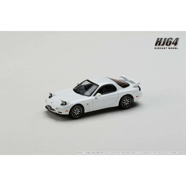 Laden Sie das Bild in Galerie -Viewer, Hobby JAPAN HJ644007CW 1/64 Amfini RX-7 FD3S TYPE RS Custom Version Pure White Diecast
