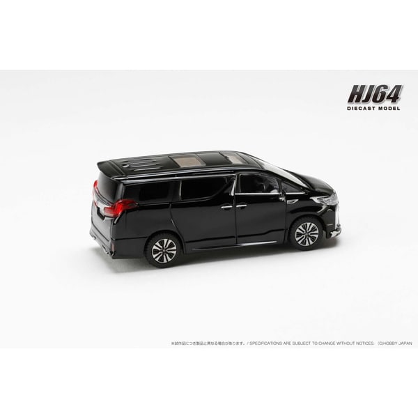 Laden Sie das Bild in Galerie -Viewer, Pre-order Hobby JAPAN HJ644012ABK 1/64 Toyota Alphard Custom Version with Sunroof Black Diecast
