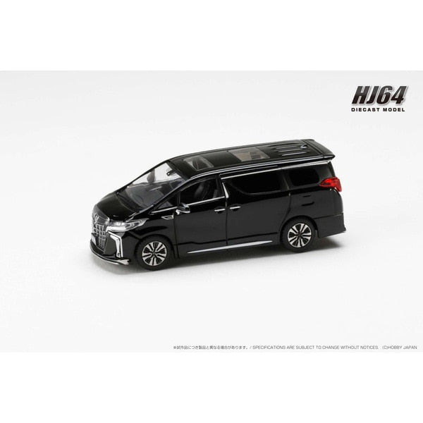 Reserva Hobby JAPAN HJ644012ABK 1/64 Toyota Alphard versión personalizada con techo corredizo negro fundido a presión