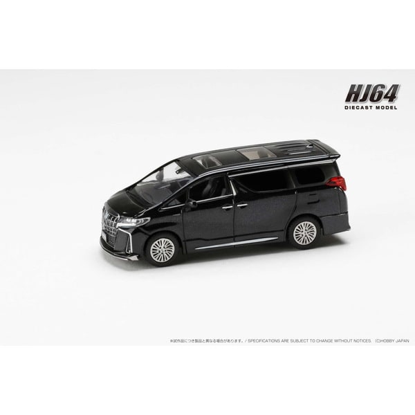 Laden Sie das Bild in Galerie -Viewer, Pre-order Hobby JAPAN HJ644012BMBK 1/64 Toyota Alphard Hybrid Custom Version with Sunroof Sparkling Black Pearl Crystal Shine Diecast
