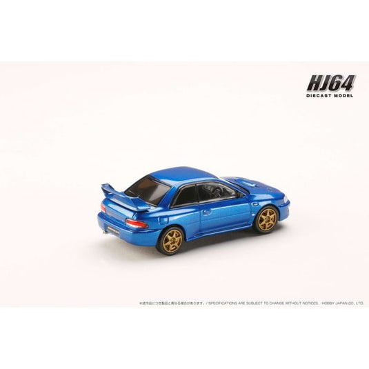 Hobby japon HJ644041BBL 1/64 Subaru Impreza 22B Sti Version GC8 modifiée/Rally Version personnalisée Sonic Blue Mica moulé sous pression