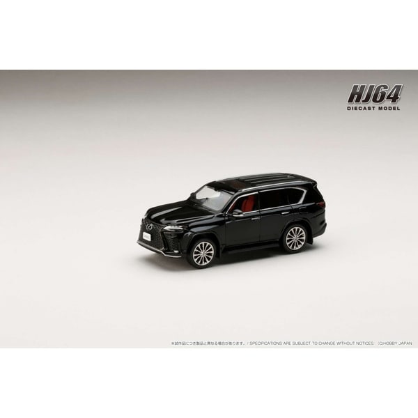 Laden Sie das Bild in Galerie -Viewer, Pre-order Hobby JAPAN HJ644061BK 1/64 Lexus LX600 F Sport Black Diecast
