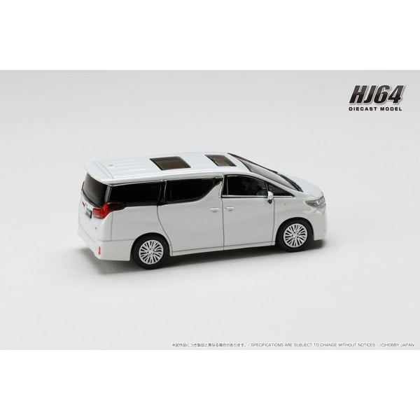 Chargez l&#39;image dans la visionneuse de la galerie, Pré-commande Hobby JAPON HJ645012BW 1/64 Toyota Alphard Hybrid H30W avec toit ouvrant blanc perle cristal brillant moulé sous pression
