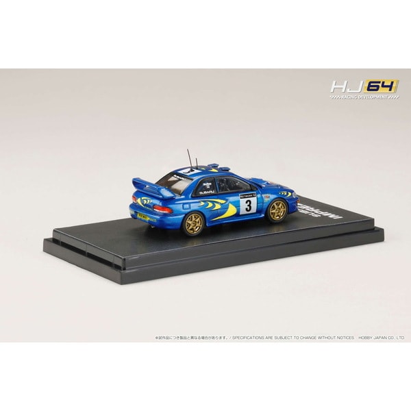 Laden Sie das Bild in Galerie -Viewer, Hobby JAPAN HJR642041E 1/64 Subaru Impreza WRC 1997 #3 RAC Rally Diecast
