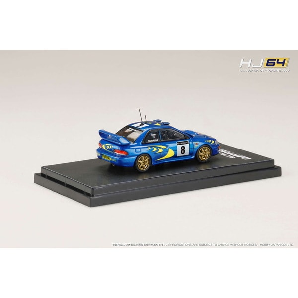 Laden Sie das Bild in Galerie -Viewer, Hobby JAPAN HJR642041F 1/64 Subaru Impreza WRC 1997 #8 RAC Rally Diecast
