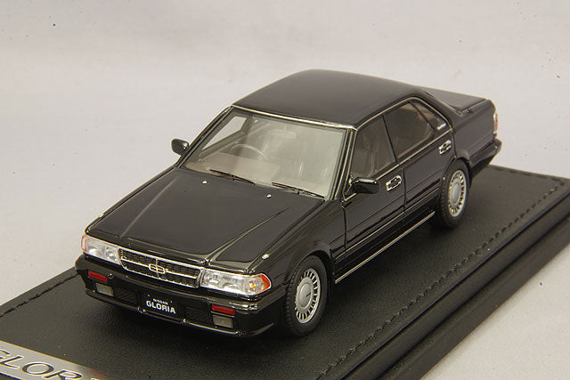 modèle d'allumage 1/43 Nissan Gloria (Y31) Gran Turismo SV Noir avec roues d'origine 15 poucesIG1255