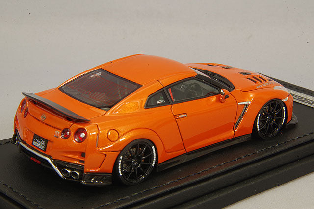 Chargez l&#39;image dans la visionneuse de la galerie, modèle d&#39;allumage 1/43 Top Secret GT-R (R35) Orange métallisé avec roues Top Secret O・Z35GT-R SF 20 pouces (Noir) IG1538
