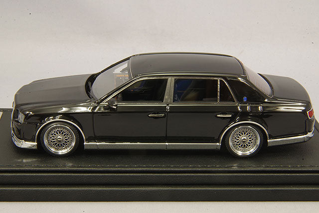 Cargue la imagen en el visor de la galería, Modelo de encendido 1/43 Toyota Century (UWG60) Negro con ruedas BBS RS de 19 pulgadas IG1728
