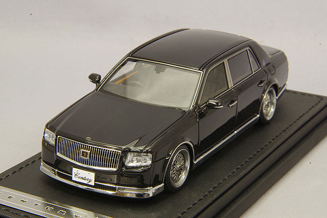 Chargez l&#39;image dans la visionneuse de la galerie, modèle d&#39;allumage 1/43 Toyota Century (UWG60) Noir avec roues BBS RS 19 poucesIG1728
