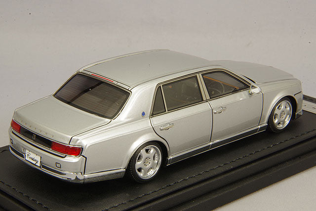 Cargue la imagen en el visor de la galería, Modelo de encendido 1/43 Toyota Century (UWG60) Plata con ruedas tipo plato OZ de 19 pulgadas (polaco/plateado) IG1730
