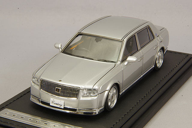 Modelo de encendido 1/43 Toyota Century (UWG60) Plata con ruedas tipo plato OZ de 19 pulgadas (polaco/plateado) IG1730