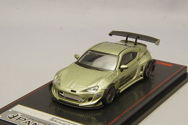 modelo de encendido 1/64 Pandem Toyota 86 V3 Verde Metálico con Ruedas RS05RR de 18 pulgadas (Gunmetal) IG1754