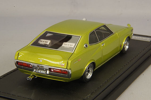 Chargez l&#39;image dans la visionneuse de la galerie, modèle d&#39;allumage 1/43 Nissan Laurel 2000SGX C130 Vert avec roues Hayashi Street 14 poucesIG1907
