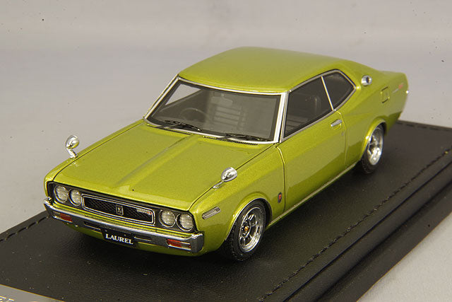 Cargue la imagen en el visor de la galería, Modelo de encendido 1/43 Nissan Laurel 2000SGX C130 Verde con ruedas Hayashi Street de 14 pulgadas IG1907
