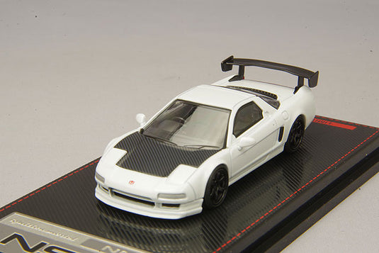 modèle d'allumage 1/64 Honda NSX (NA1) Blanc Perle Mat avec Roues TE37 18 pouces (Noir)IG1939