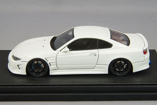 modelo de encendido 1/43 VERTEX S15 Silvia White con ruedas Advan RG-D de 19 pulgadas (negro) IG2130