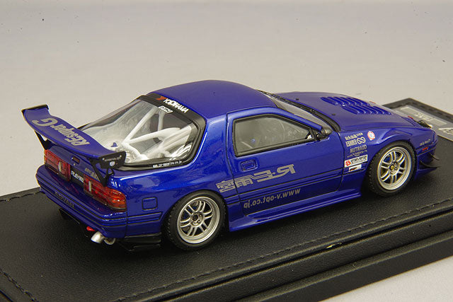 Chargez l&#39;image dans la visionneuse de la galerie, modèle d&#39;allumage 1/43 Mazda RX-7 (FC3S) RE Amemiya Blue avec roues ENKEI RPF1 17 pouces (argent) IG2139
