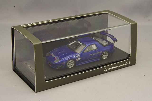 Cargue la imagen en el visor de la galería, Modelo de encendido 1/43 Mazda RX-7 (FC3S) RE Amemiya Azul con ruedas ENKEI RPF1 de 17 pulgadas (Plata) IG2139
