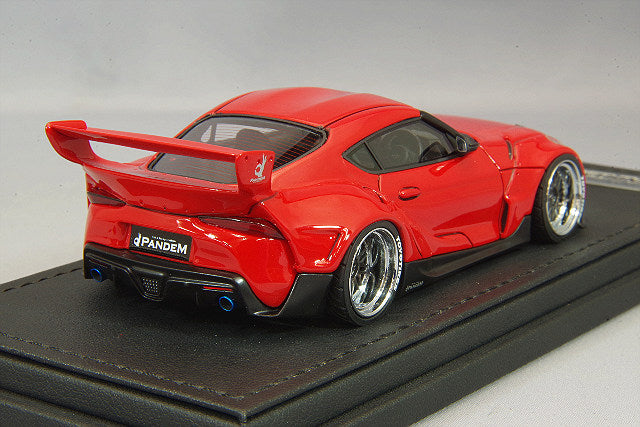 Chargez l&#39;image dans la visionneuse de la galerie, modèle d&#39;allumage 1/43 Pandem Supra (A90) rouge métallisé avec roues BBS LM 20 pouces (polonais/bronze à canon) IG2143
