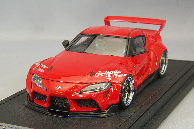 Laden Sie das Bild in Galerie -Viewer, ignition model 1/43 Pandem Supra (A90) Red Metallic with BBS LM 20-inch Wheels (Polish/Gunmetal)IG2143
