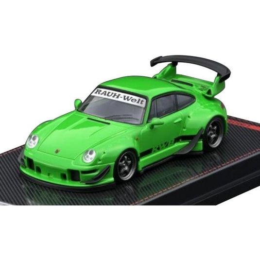 Modelo de encendido IG2149 1/64 RWB 993 Verde Metálico [Mini Coche Diecast]