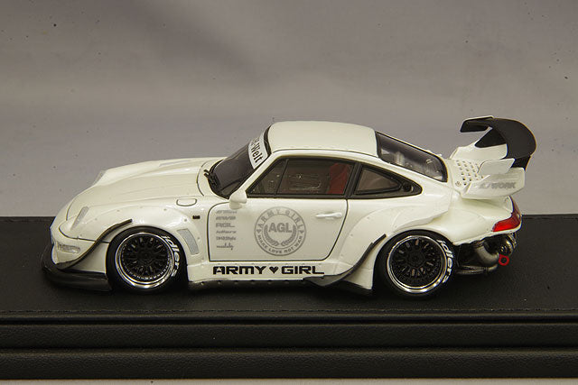 Carica immagine in Galleria Viewer, ignition model 1/43 RWB 993 Pearl White with 18-inch Mesh Wheels (Polish &amp; Black)IG2176
