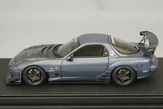 modèle d'allumage 1/43 FEED RX-7 (FD3S) "Maou" Gunmetallic avec roues Advan Racing GT 18 pouces (Noir) IG2182