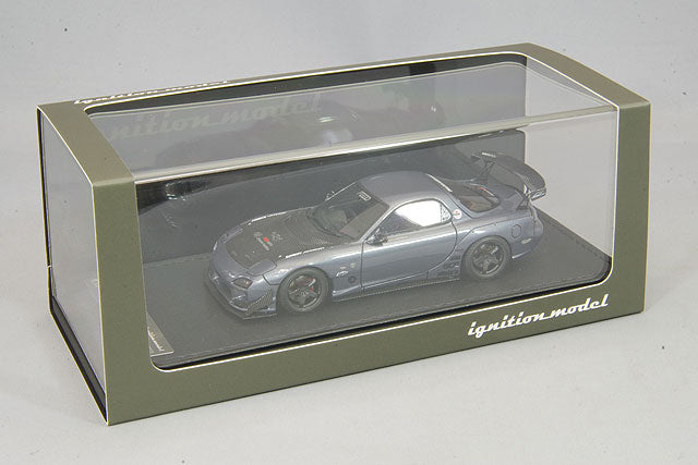 Laden Sie das Bild in Galerie -Viewer, ignition model 1/43 FEED RX-7 (FD3S) &quot;Maou&quot; Gunmetallic with Advan Racing GT 18-inch Wheels (Black)IG2182
