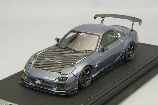 ignition model 1/43 FEED RX-7 (FD3S) "Maou" Gunmetallic with Advan Racing GT 18-inch Wheels (Black)IG2182