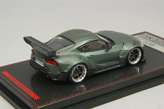 ignition model 1/64 Pandem Supra (A90) Matte Blue Grey Metallic with TE37 19-inch Wheels (Polish & Gunmetal)IG2334