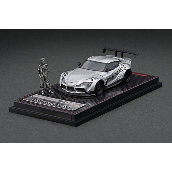 Ignition model IG2338 1/64 PANDEM Supra A90 Silver with Mr. Miura [Diecast Mini Car]