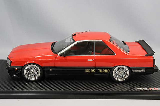 ignition model 1/18 Nissan Skyline 2000 RS-Turbo (R30) Red/Black with BBS RS 17-inch Wheels (Polish & Silver)IG2349