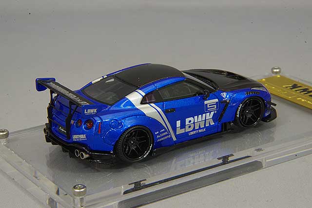 Laden Sie das Bild in Galerie -Viewer, ignition model 1/64 LB-WORKS Nissan GT-R R35 Type 2 BlueIG2368
