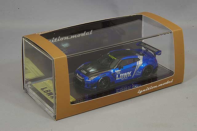 Cargue la imagen en el visor de la galería, modelo de encendido 1/64 LB-WORKS Nissan GT-R R35 Tipo 2 AzulIG2368
