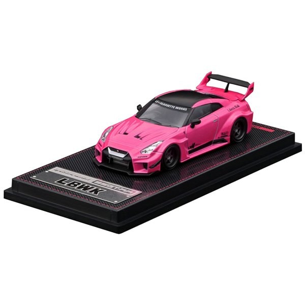 Modelo de encendido IG2382 1/64 LB-Silhouette WORKS GT Nissan 35GT-RR Rosa [Mini Coche Diecast]