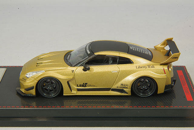 Cargue la imagen en el visor de la galería, modelo de encendido 1/64 LB Silhouette WORKS GT Nissan 35GT-RR Matte GoldIG2383
