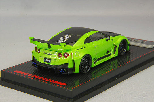 ignition model 1/64 LB Silhouette Works GT Nissan 35GT-RR Green Metallic with LD97 LD12 20-inch Wheels (Black)IG2384