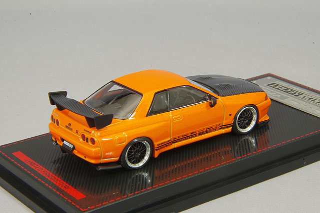 Chargez l&#39;image dans la visionneuse de la galerie, Allumage modèle 1/64 Top Secret GT-R (VR32) Jaune Orange MétalliséIG2397
