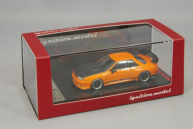 Laden Sie das Bild in Galerie -Viewer, ignition model 1/64 Top Secret GT-R (VR32) Yellow Orange MetallicIG2397
